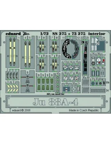 [NO_DESC] Ju 88A-4 interior für Hasegawa-Bausatz, 1/72 - Eduard Acc...