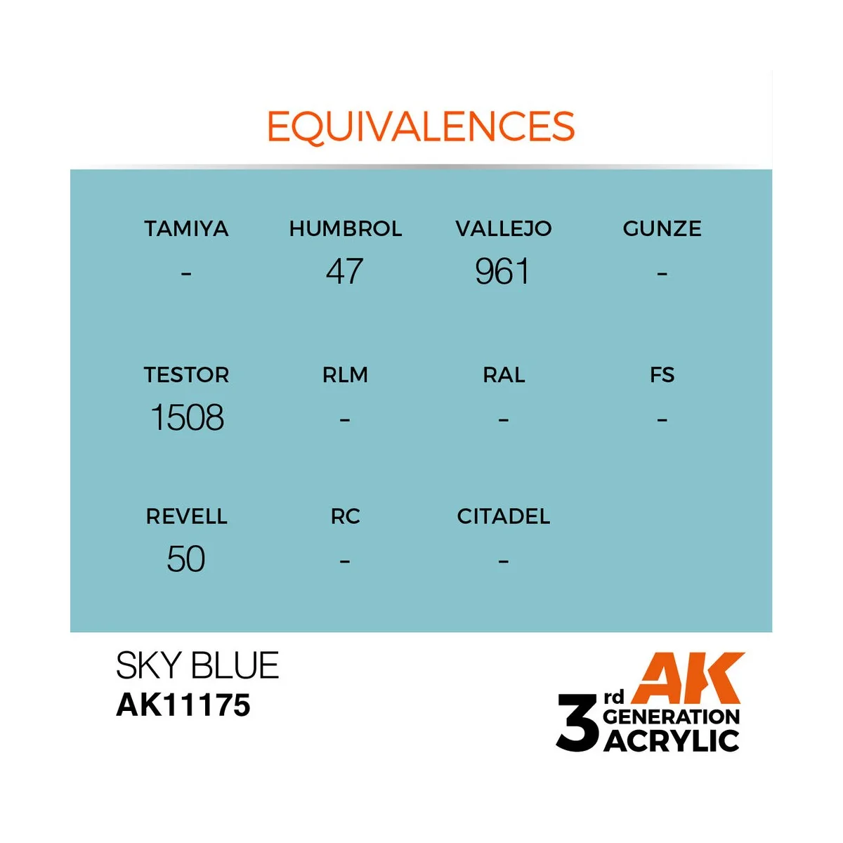 Sky Blue 17ml - AK Interactive AK11175 Sky Blue 17ml - AK Interactive AK11175