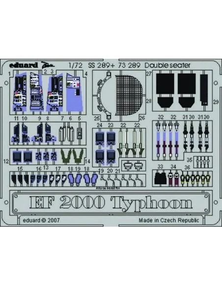 EF 2000 Typhoon Double seater für Revell-Bausatz, 1/72 - Eduard Acc...