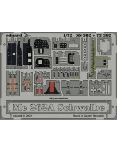Me 262A Schwalbe für Academy Bausatz, 1/72 - Eduard Accessories SS302