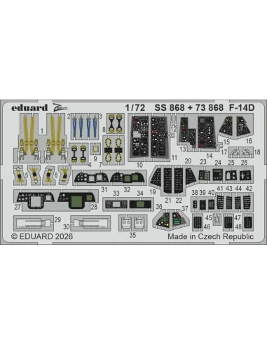 F-14D for Tamiya, 1/72 - Eduard Accessories SS868