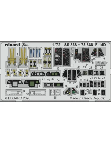 F-14D for Tamiya, 1/72 - Eduard Accessories SS868