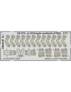 Ju 52/3mg4e seatbelts STEEL for Airfix, 1/72 - Eduard Accessories S...