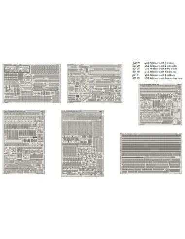 USS ARIZONA 1/200 -Part I. for Trumpeter, 1/200 - Eduard Accessorie...