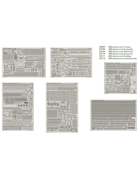 USS ARIZONA 1/200 -Part I. for Trumpeter, 1/200 - Eduard Accessorie...