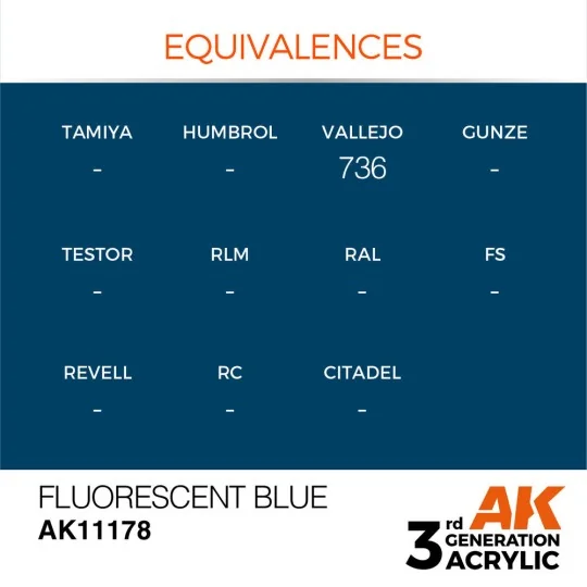 Fluorescent Blue 17ml - AK Interactive AK11178