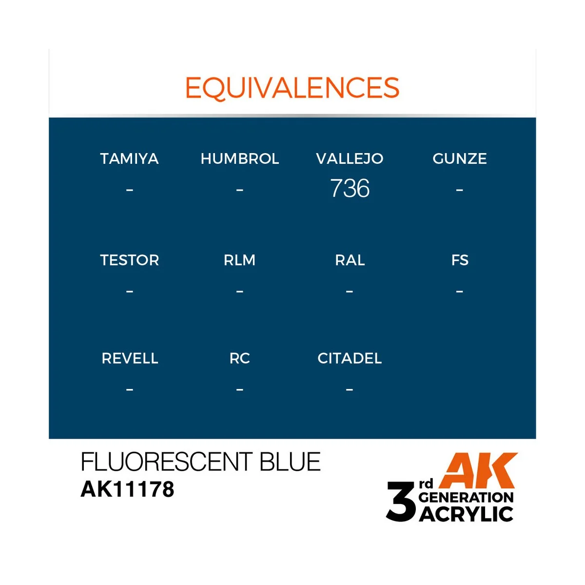 Fluorescent Blue 17ml - AK Interactive AK11178 Fluorescent Blue 17ml - AK Interactive AK11178