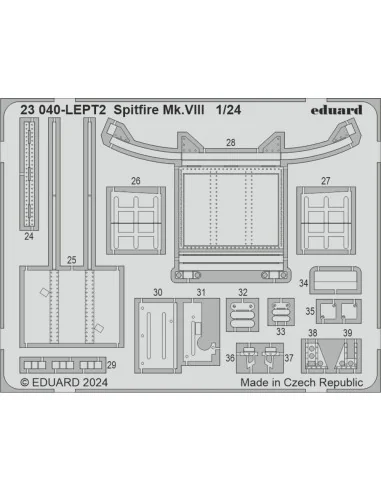 Spitfire Mk.VIII AIRFIX, 1/24 - Eduard Accessories BIG2406