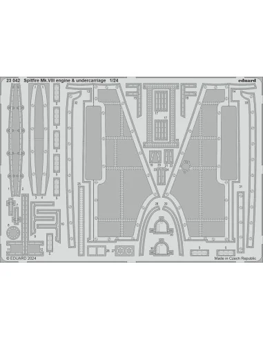 Spitfire Mk.VIII AIRFIX, 1/24 - Eduard Accessories BIG2406