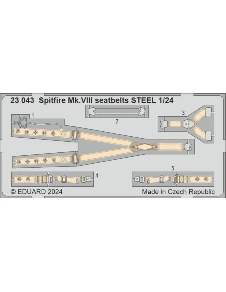 Spitfire Mk.VIII AIRFIX, 1/24 - Eduard Accessories BIG2406