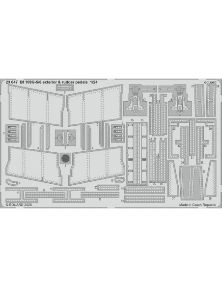Bf 109G-6 for Airfix, 1/24 - Eduard Accessories BIG2408