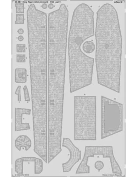 King Tiger initial for Takom, 1/35 - Eduard Accessories BIG3592