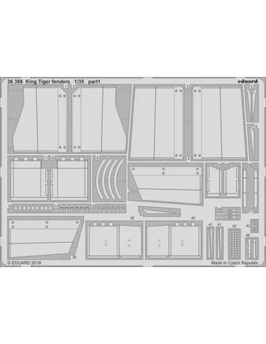 King Tiger initial for Takom, 1/35 - Eduard Accessories BIG3592