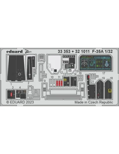 F-35A 1/32 TRUMPETER, 1/35 - Eduard Accessories BIG33155