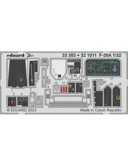F-35A 1/32 TRUMPETER, 1/35 - Eduard Accessories BIG33155