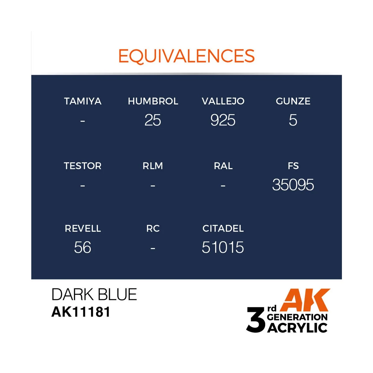Dark Blue 17ml - AK Interactive AK11181