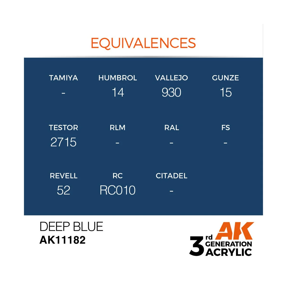 Deep Blue 17ml - AK Interactive AK11182 Deep Blue 17ml - AK Interactive AK11182