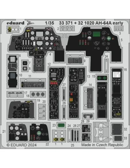 AH-64A early TRUMPETER, 1/35 - Eduard Accessories BIG33164