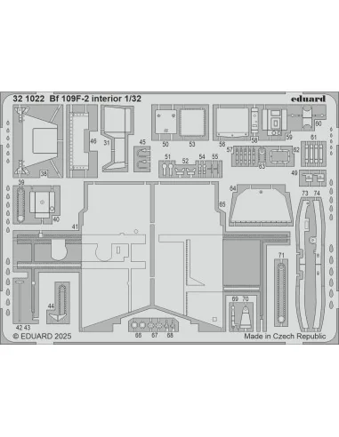 Bf 109F-2 HOBBY 2000 / HASEGAWA, 1/32 - Eduard Accessories BIG33166