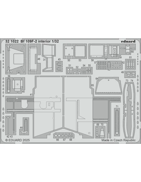 Bf 109F-2 HOBBY 2000 / HASEGAWA, 1/32 - Eduard Accessories BIG33166