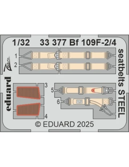 Bf 109F-4 HOBBY 2000 / HASEGAWA, 1/32 - Eduard Accessories BIG33167