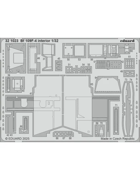 Bf 109F-4 HOBBY 2000 / HASEGAWA, 1/32 - Eduard Accessories BIG33167