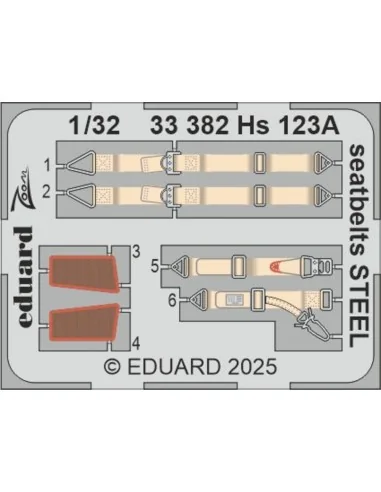 Hs 123A for ICM, 1/32 - Eduard Accessories BIG33170