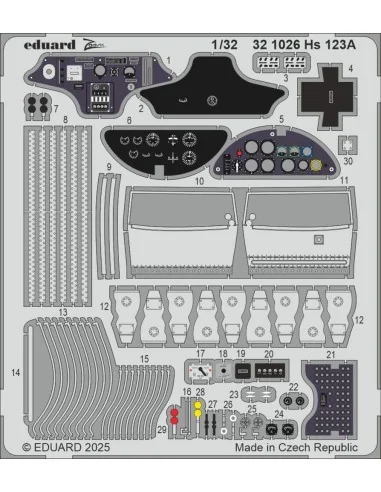 Hs 123A for ICM, 1/32 - Eduard Accessories BIG33170