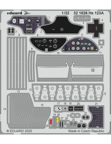 Hs 123A for ICM, 1/32 - Eduard Accessories BIG33170