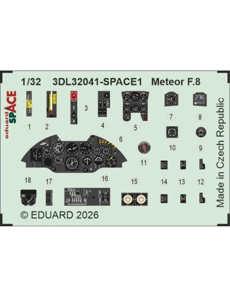Meteor F.8 1/32 for Revell, 1/32 - Eduard Accessories BIG33173