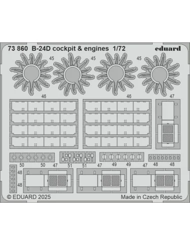 [NO_DESC] B-24D part I for Airfix, 1/72 - Eduard Accessories BIG72189