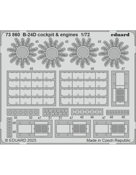 B-24D part I for Airfix, 1/72 - Eduard Accessories BIG72189