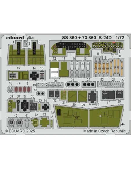 [NO_DESC] B-24D part I for Airfix, 1/72 - Eduard Accessories BIG72189