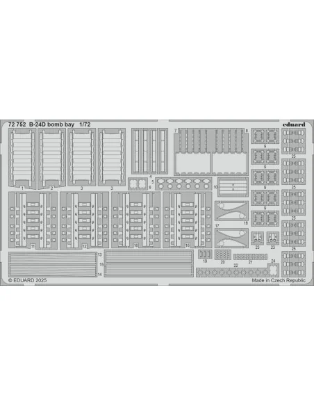 [NO_DESC] B-24D part II for Airfix, 1/72 - Eduard Accessories BIG72190