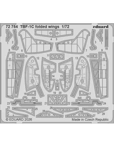 TBF-1C (folded wings) for Hobby Boss, 1/72 - Eduard Accessories BIG...