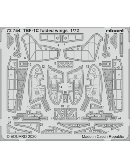 TBF-1C (folded wings) for Hobby Boss, 1/72 - Eduard Accessories BIG...