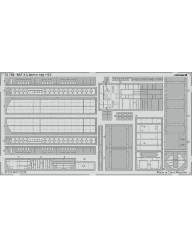 TBF-1C (folded wings) for Hobby Boss, 1/72 - Eduard Accessories BIG...