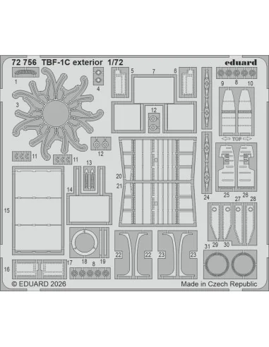 TBF-1C (folded wings) for Hobby Boss, 1/72 - Eduard Accessories BIG...
