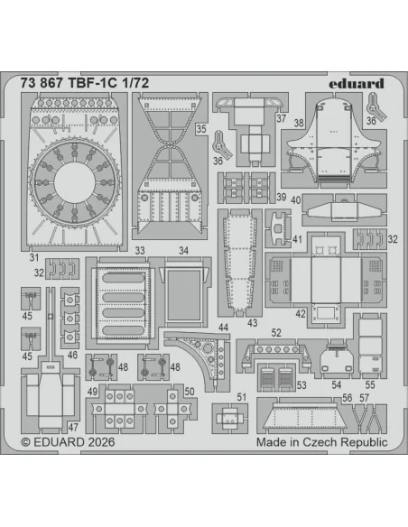 TBF-1C (folded wings) for Hobby Boss, 1/72 - Eduard Accessories BIG...