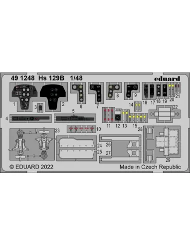 Hs 129B for HASEGAWA/HOBBY 2000, 1/48 - Eduard Accessories BIG49322