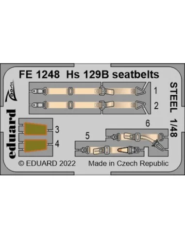 Hs 129B for HASEGAWA/HOBBY 2000, 1/48 - Eduard Accessories BIG49322