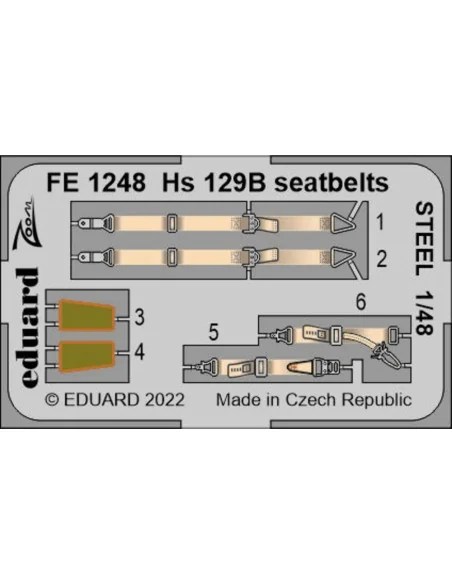 Hs 129B for HASEGAWA/HOBBY 2000, 1/48 - Eduard Accessories BIG49322