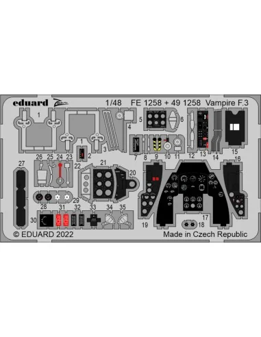 Vampire F.3, 1/48 - Eduard Accessories BIG49328