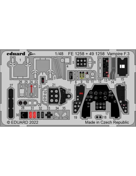 Vampire F.3, 1/48 - Eduard Accessories BIG49328