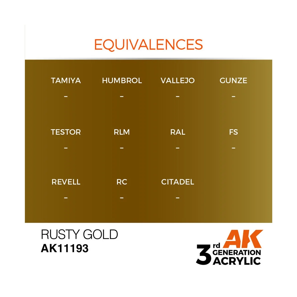 Rusty Gold 17ml - AK Interactive AK11193