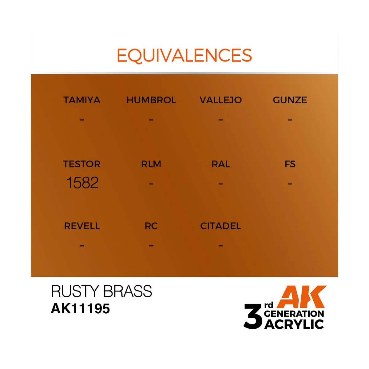 Rusty Brass 17ml - AK Interactive AK11195 Rusty Brass 17ml - AK Interactive AK11195