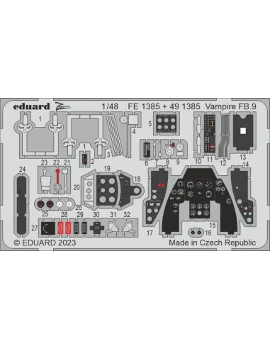 Vampire FB.9, 1/48 - Eduard Accessories BIG49395