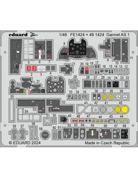 Gannet AS.1 AIRFIX, 1/48 - Eduard Accessories BIG49407