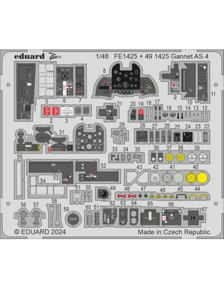 Gannet AS.4 AIRFIX, 1/48 - Eduard Accessories BIG49408