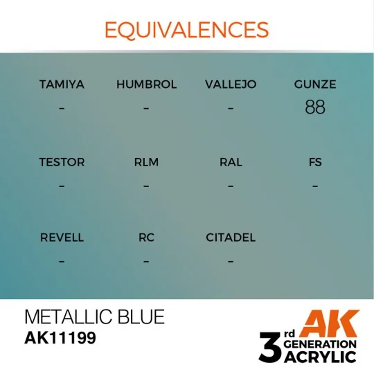 Metallic Blue 17ml - AK Interactive AK11199